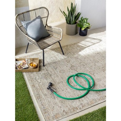 Margaret Ivory Flat Woven Synthetic Oval Area Rug 7'10" x 10'