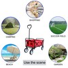 Racxily Folding Wagon Garden Shopping Beach Cart, Utility Grocery Car with Side Pocket for Camping Garden Sports - 3 of 4