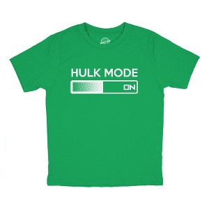 Youth Hulk Mode On T Shirt Funny Nerdy Tee Graphic Top for Kids Hilarious - Crazy Dog Youth T Shirt - 1 of 4