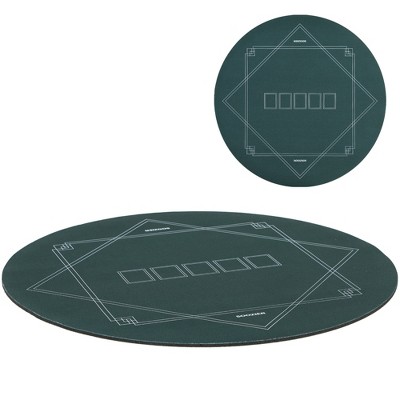 Soozier 24 inch Round Poker Mat, Texas Hold'em Non-Slip Poker Table Top