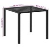 vidaXL Outdoor Table Black E-coated and powder-coated steel 31.5x31.5 in - 4 of 4