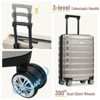 Syemin Luggage Hardshell Luggage Set 3 Piece Durable ABS and PC Travel Suitcase with Spinner Wheels for Men Women, Gray, 19.5"*11.3"*"29.4 - 4 of 4