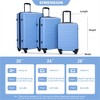 BEAFUP 3 Piece Luggage Sets ABS Lightweight Suitcase with Two Hooks, Spinner Wheels, TSA Lock, (20/24/28) - 3 of 4