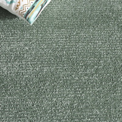 Brown and Ivory Rectangular Stain-Resistant Synthetic Rug, 4' x 6'