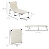 PAGED Beach Chairs Foldable Outdoor Chaise Lounge Chair with Pillow, Aluminum Frame for Camping, Beach, Picnics, Deck, Pool - 2 of 4