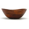 BRINJOY Cherry Finished Wavy Rim Serving Bowl for Fruits or Salads, Matte, Large, 13" x 12.5" x 5", Single Bowl - 3 of 4