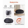 VEVOR Bean Bag Chair, Giant BeanBag Chair with Removable & Washable Cover for Adult, Dutch Velvet & High-Density Foam Filling Round Bean Bag, Black - 3 of 4