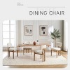 Chenille Upholstered Dining Chairs Set of 2,Modern Farmhouse Kitchen Side Chairs with Curved Back and Solid Wood Legs-Baofuwish - 2 of 4