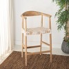 Bandelier Counter Stool - BST1006A - Natural/White - Safavieh - 3 of 4