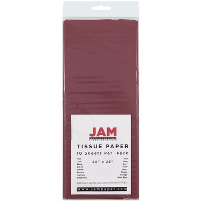 JAM Paper Gift Tissue Paper Burgundy 10 Sheets/Pack 1155680