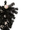 Northlight 20" Pre-lit Decorated Black Pine Artificial Teardrop Christmas Swag, Warm White LED Lights - 4 of 4