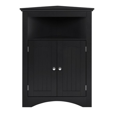 NicBex 32.3 Inch Bathroom Floor Corner Cabinet with Doors and Shelves for Dining Room,Bathroom