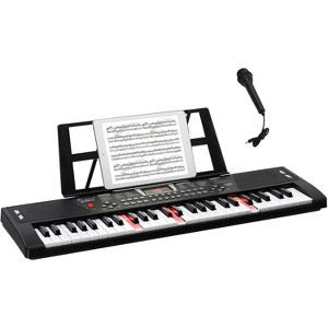 GLARRY 54 Lighted Keys Electric Keyboard Piano for Beginners Portable Music Keyboard Baby with Music Stand, Microphone, Power Supply, Headphone - 1 of 4