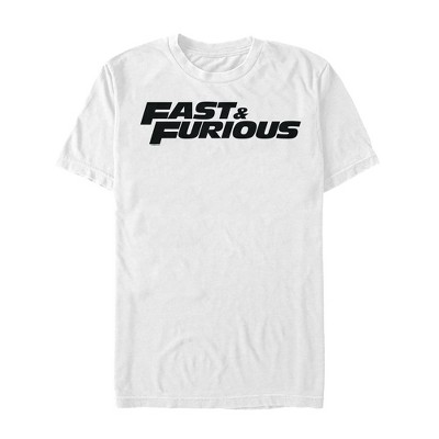 Men's Fast & Furious Solid Logo T-shirt - White - Medium : Target