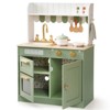 Robotime Dollhouses Wooden Pretend Play Kitchen Set Toy with Cutting Food Set, Toys Kitchen Gift for 3 To Up Kids, Green, 23"*11.7"*32" - 3 of 4