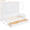 TIRAMISUBEST Twin Size Daybed with Drawers and Glass-Door Cabinets, Storage Bed Frame with Built-in LED Light and Shelves - 4 of 4