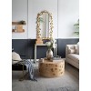 Okak 51.5*29IN Arched Full Length Mirror with Golden Leaf Accents, Decorative Wall Mirror, Body Mirror for Makeup Room, Clothing Store, Gold - 2 of 4