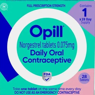 Opill Daily Oral Birth Control Pills - 3 Month - 84ct : Target