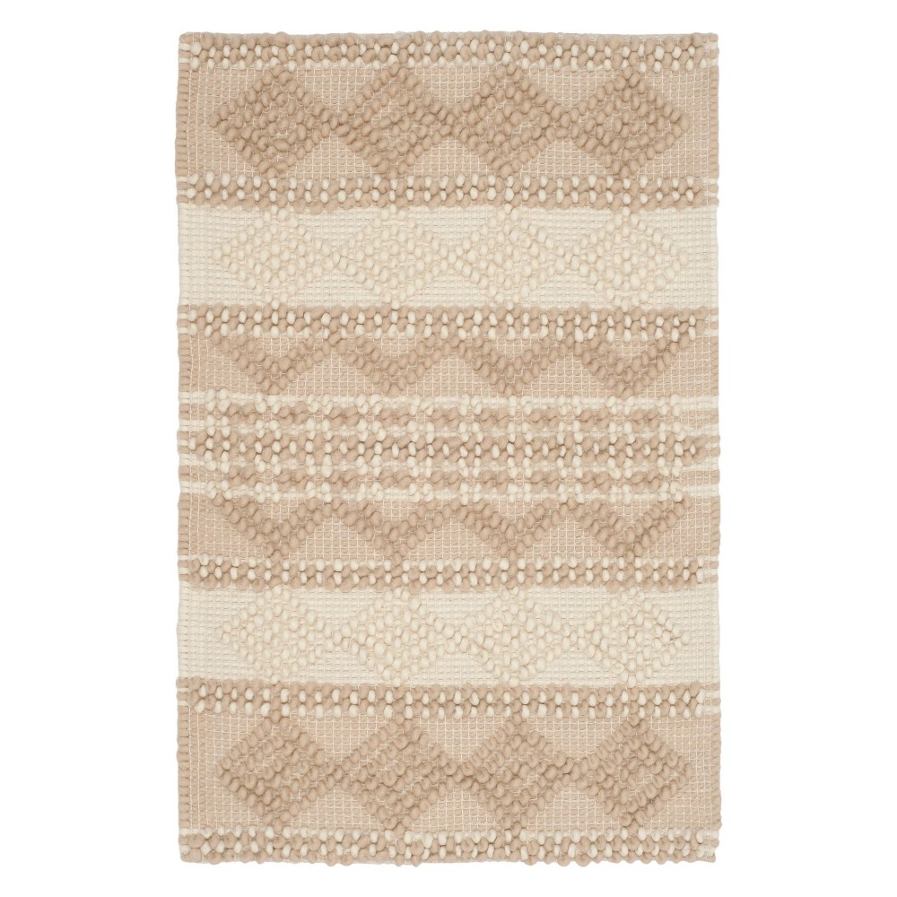 2'x3' Geometric Woven Accent Rug Beige/Ivory - Safavieh