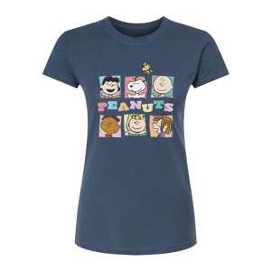 Women's - Peanuts - Boxes Snoopy And Friends Fitted Graphic T-Shirt - 1 of 3