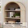 Dyonery 5 Tier Mid-Century Modern Arched Cabinets with Storage & Open Adjustable Shelves 71" Tall Arched Bookcase Cabinet with Doors for Any Room - 4 of 4