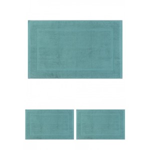 Unique Bargains 3Pcs Cotton Banded Reversible Soft Plush Absorbent Bathtub Mat - 1 of 4