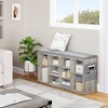 Shoe Bench with Cushion, Ten Cubbies Storage Bench with Adjustable Shelves, Cubby Seat Shoe Cabinet for Entryway Living Room Hallway Bedroom Dorm - image 2 of 4