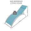 Outdoor Chaise Lounge Chairs Set of 2 with 3-Position Backrest, Aluminum Pool Chaise Lounges, All-Weather Design, Suitable for Pool, Garden, Beach, - 3 of 4