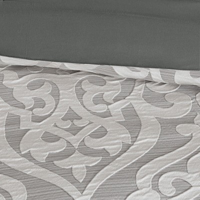 Silver Queen 8-Piece Microfiber Jacquard Comforter Set