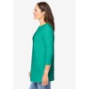 Woman Within Plus Size Perfect Three-Quarter Sleeve Crewneck Tee - 3 of 4