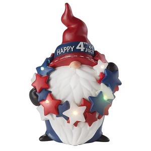 The Lakeside Collection Lighted Color-Changing Americana Gnome - 1 of 4