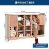 GustoWave 12 Cubbies Storage Organizer with 2 Cabinet Doors Shelf for Kids Toys - 2 of 4
