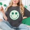 Simply Sage Market Women's Clover Leopard Smiley Faces Short Sleeve Garment Dyed Tee - 2 of 4