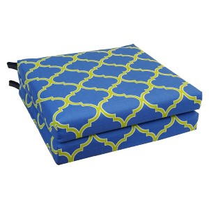 Blazing Needles, 20-inch by 19-inch Patterned Outdoor Chair Cushions (Set of 4) - 1 of 2