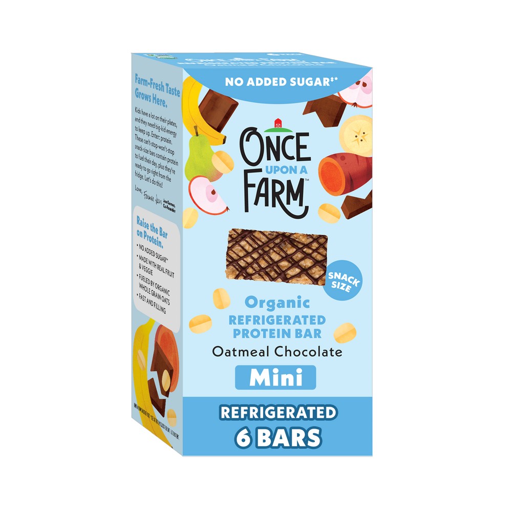 Once Upon A Farm Organic Oatmeal Chocolate Refrigerated Mini Protein Bars - 4.68oz/6ct