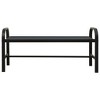 vidaXL Patio Bench 49 inches  Steel and WPC Black - 3 of 4