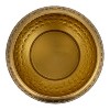 Round Hammered Metal Container with Finial, Brass Finish - 4 of 4