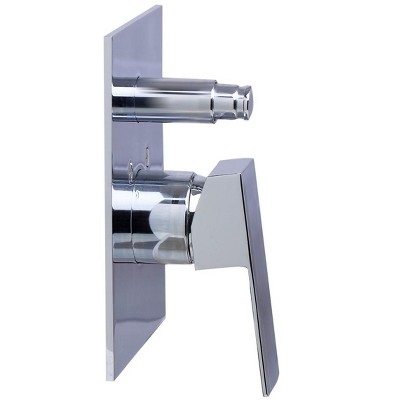 ALFI AB5601-PC Polished Chrome Shower Valve Mixer with Square Lever Handle and Diverter