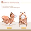 TopComfy Baby Bouncers and Rockers Kids Plush Giraffe Themed Rocking Horse Ride On Chair Toy Cute Giraffe Elements for Kids, Brown, 24.03"*13"*17.73" - 3 of 4