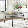 Buylateral 7pc Milo Rectangular Wood with Metal Fram Dining Set Black/Espresso Brown: Scandinavian Style, Non-Extension Table, Armless Chairs - image 2 of 4