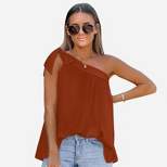 Women's One-Shoulder Bow Top - Cupshe