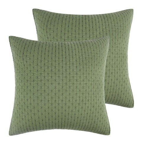 Cross Stitch Forest Green Euro Sham Set Of 2 Levtex Home Target