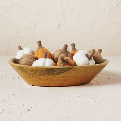 Felted Pumpkin Vase and Bowl Filler White/Orange - Opalhouse™ designed with Jungalow™
