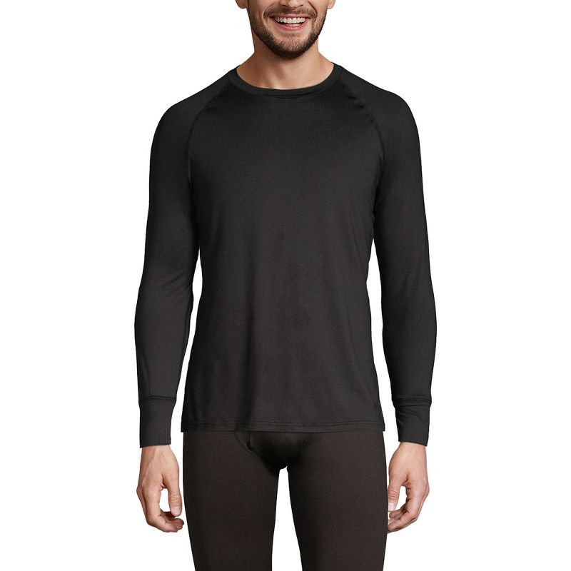 Lands' End Men's Stretch Thermaskin Long Underwear Crew Base Layer, 1 of 5