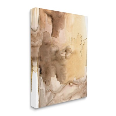 Stupell Industries Wet Paint Abstraction Brown Watercolor Strokes
