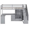 YOOCOZZ Twin Size Loft Bed with Built-in Desk, Drawers, Shelves and Staircase Storage - 2 of 4