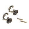 Unique Bargains Curtain Holdbacks One-Piece Mounting Hooks Zinc Alloy 1.81"x1.38" 1 Pair - 4 of 4