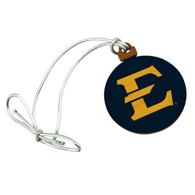 ETSU Primary Logo Mini Small Tiny Wood Christmas Tree Holiday Ornament
