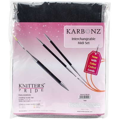 Knitter's Pride-Karbonz Interchangeable Needles Midi Set