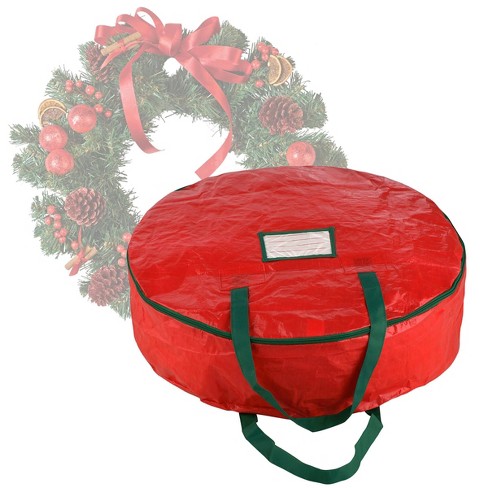 Tiny Tim Totes 24'' Wreath Storage Bag Red - image 1 of 4